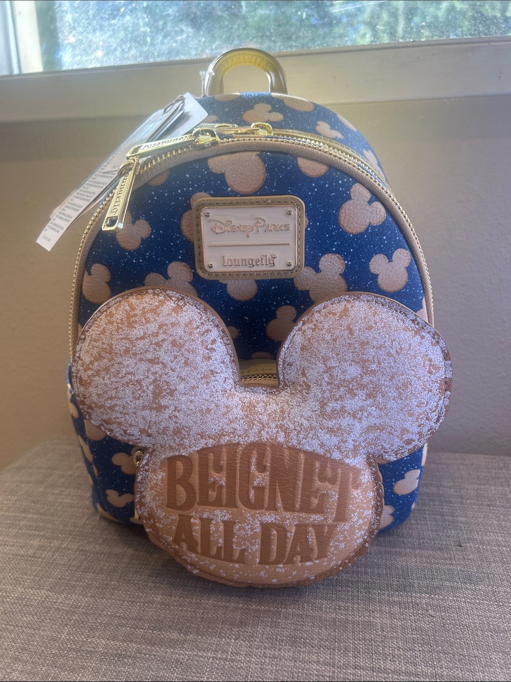 Disney Parks Scented Beignet All Day Mickey Loungefly Mini Backpack New With Tag